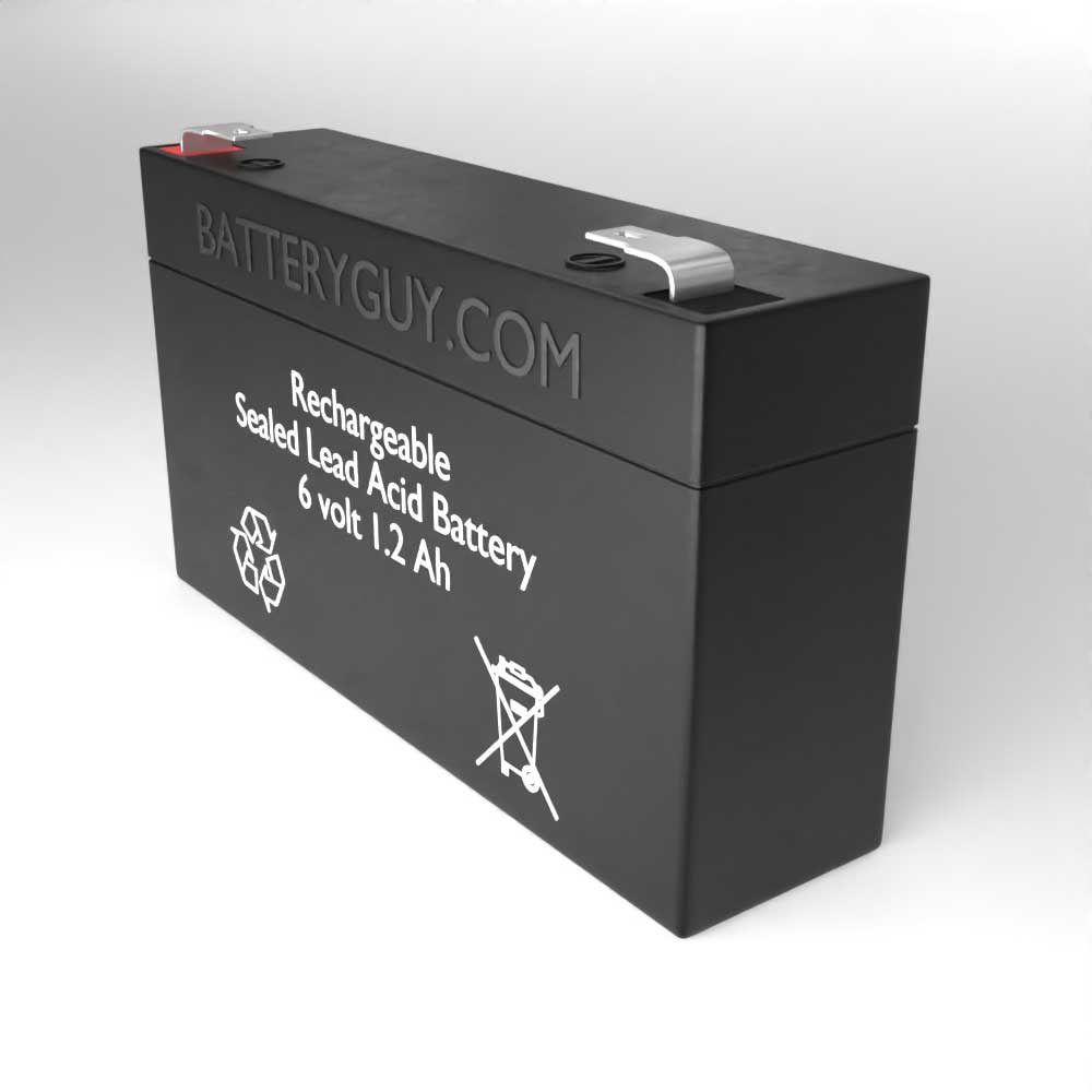 6v 1.2Ah Rechargeable Sealed Lead Acid Battery - Right View