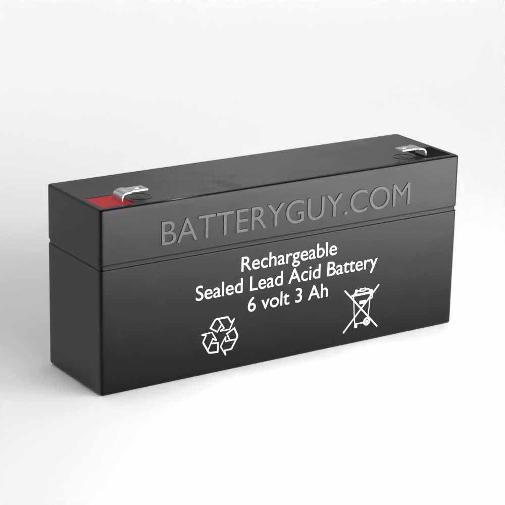 Left View - 6v 3.5Ah Rechargeable Sealed Lead Acid (Rechargeable SLA) Battery