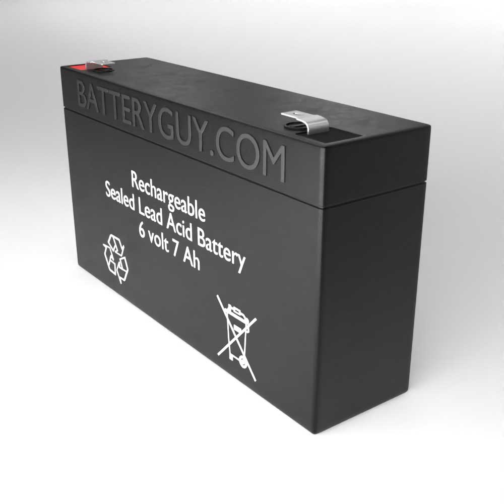 Right View - 6v 7Ah Rechargeable Sealed Lead Acid (Rechargeable SLA) Battery