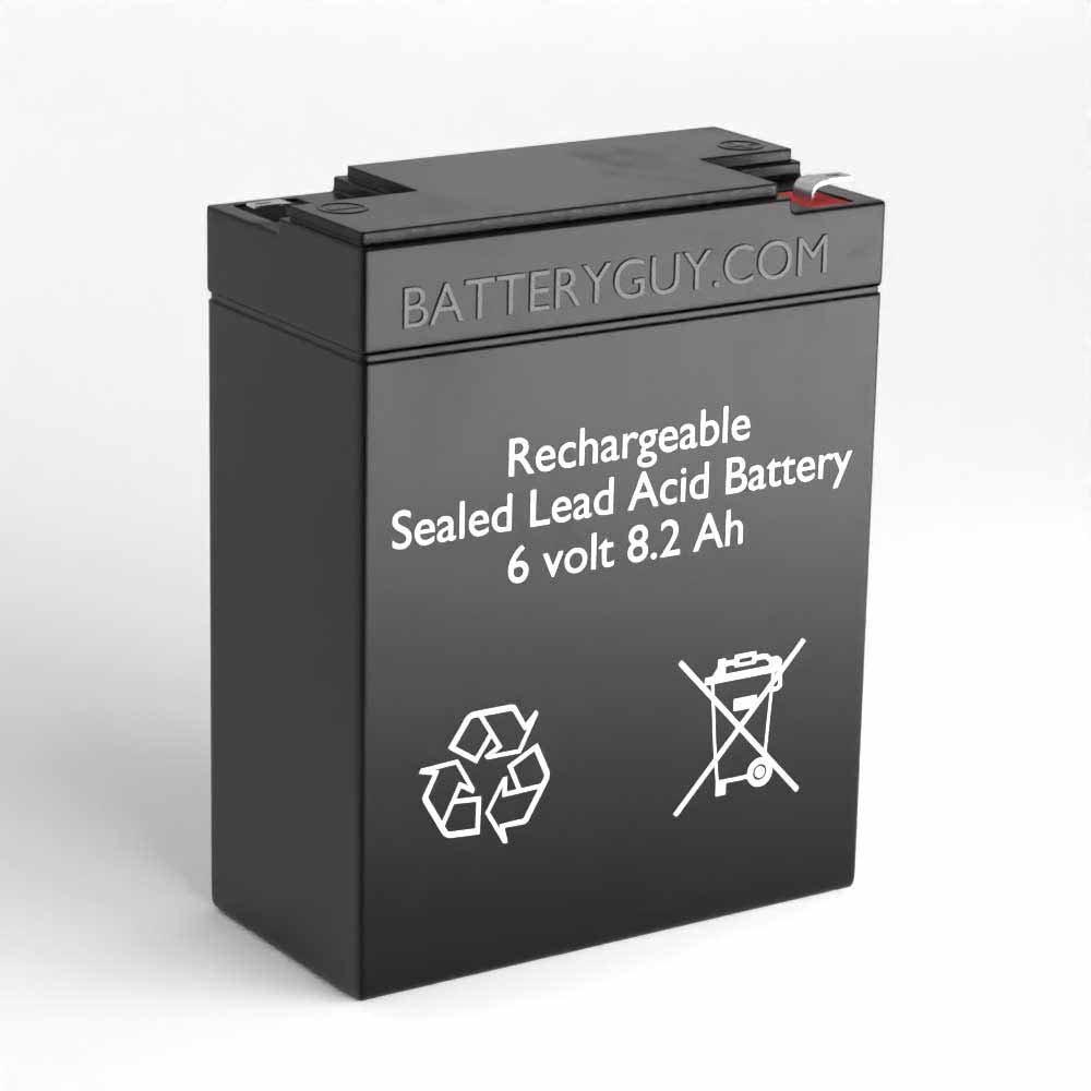 6v 8.2Ah Rechargeable Sealed Lead Acid Battery |  BG-682 