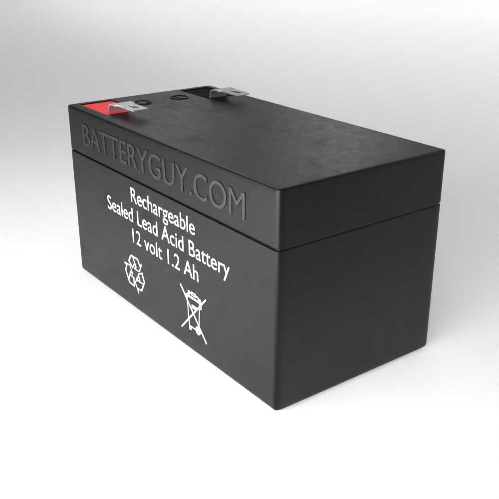 Right View - 12v 1.2Ah Rechargeable Sealed Lead Acid Battery
