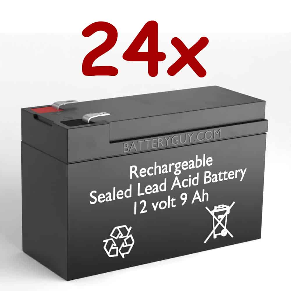 12V 9Ah Rechargeable Sealed Lead Acid High Rate Battery Set of 24