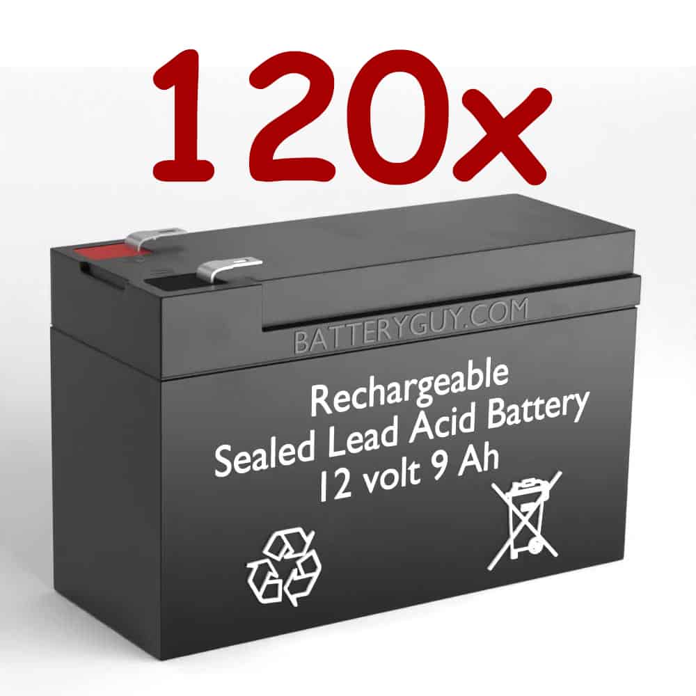 12V 9Ah Rechargeable Sealed Lead Acid High Rate Battery Set of 120