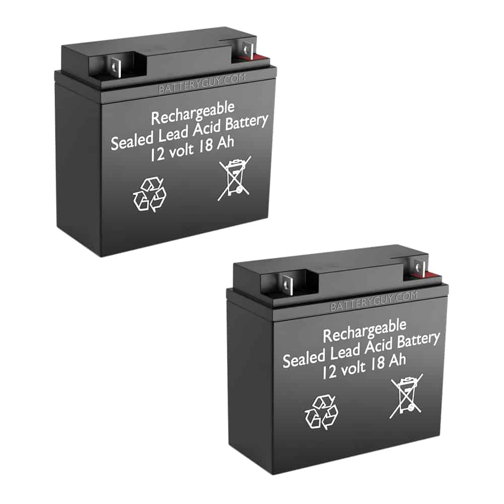 12v 18Ah Rechargeable Sealed Lead Acid High Rate Battery Set of Two