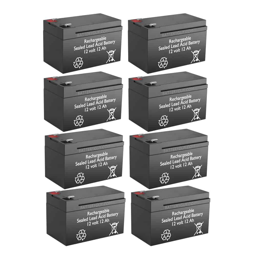 12v 12Ah Rechargeable Sealed Lead Acid High Rate  Battery Set of Eight