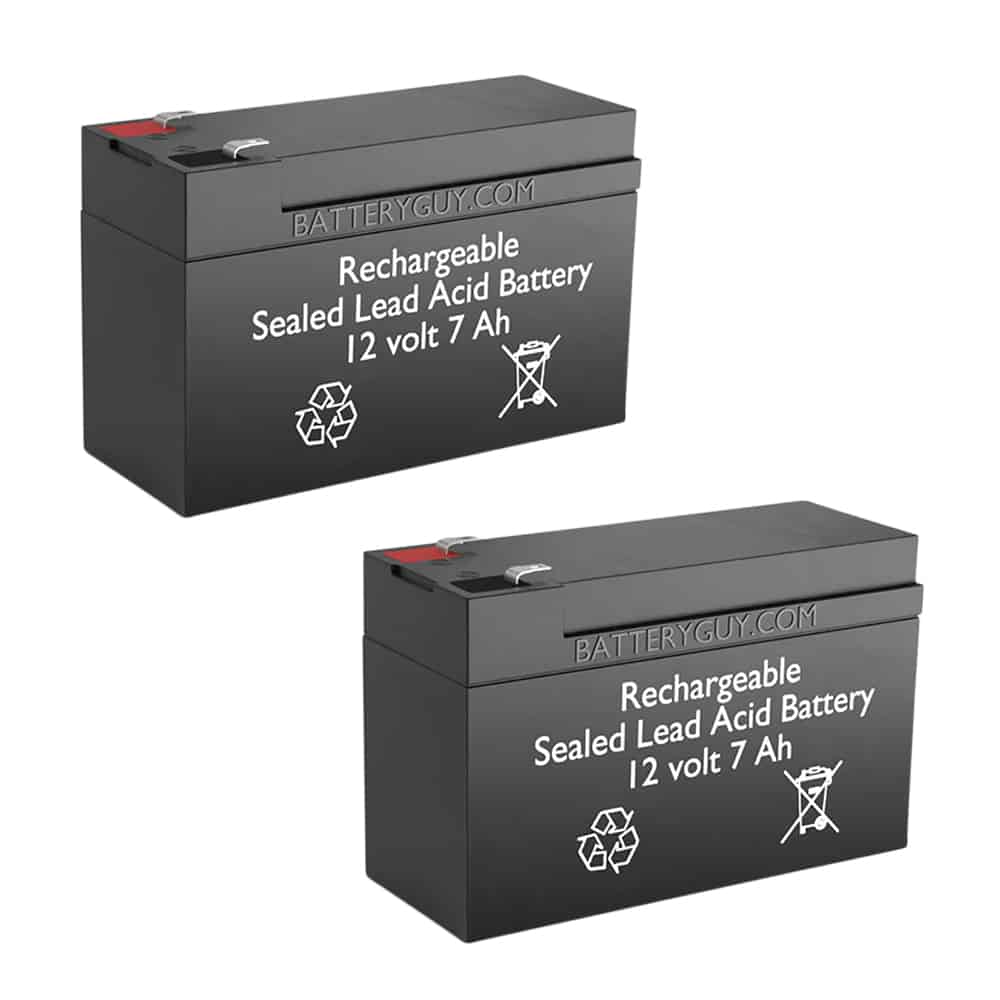 12v 7Ah Rechargeable Sealed Lead Acid (Rechargeable SLA) Battery F2 Terminals | BG-1270 F2 (Qty of 2)