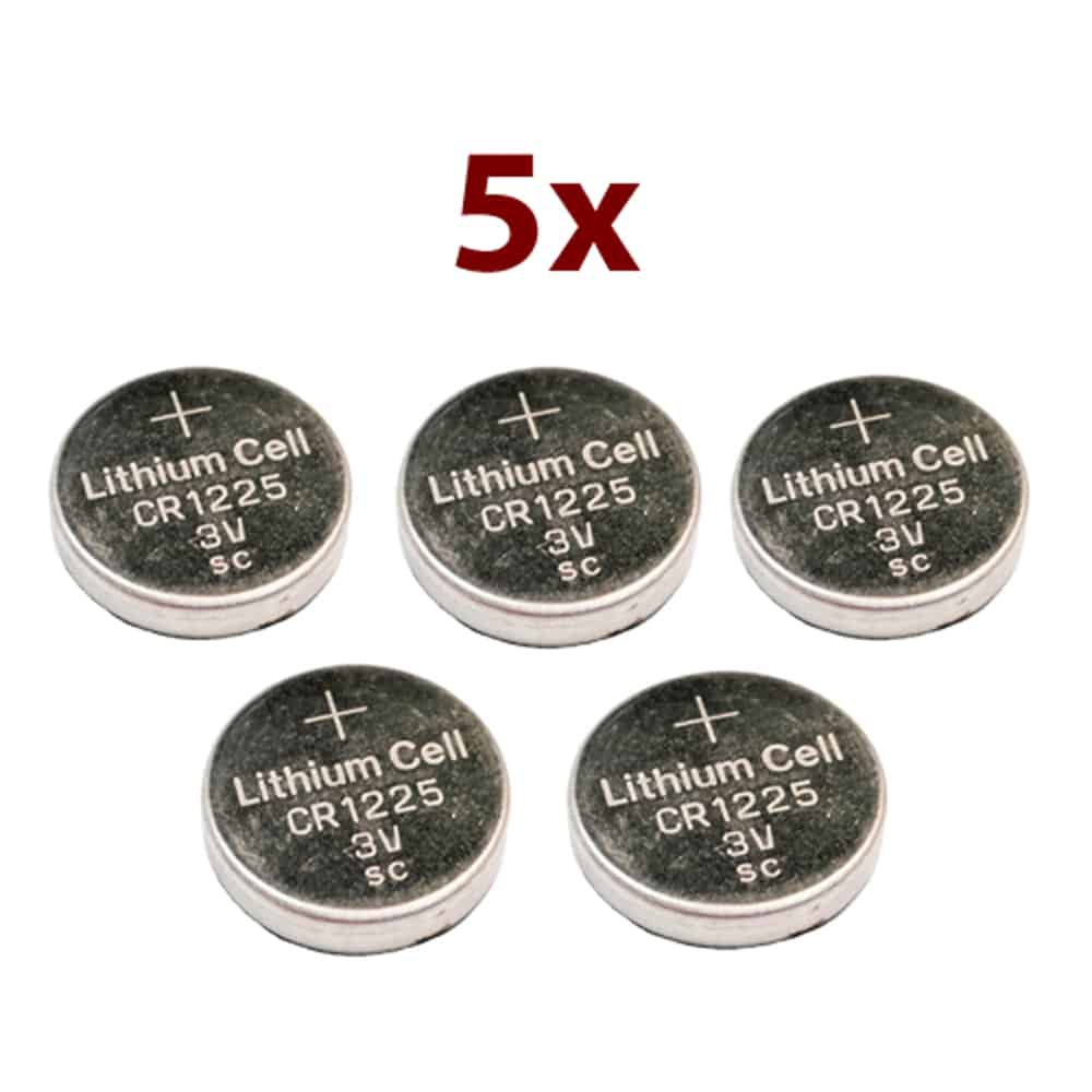 CR1225 Coin Cell Battery 3v 50mah (5 pack)