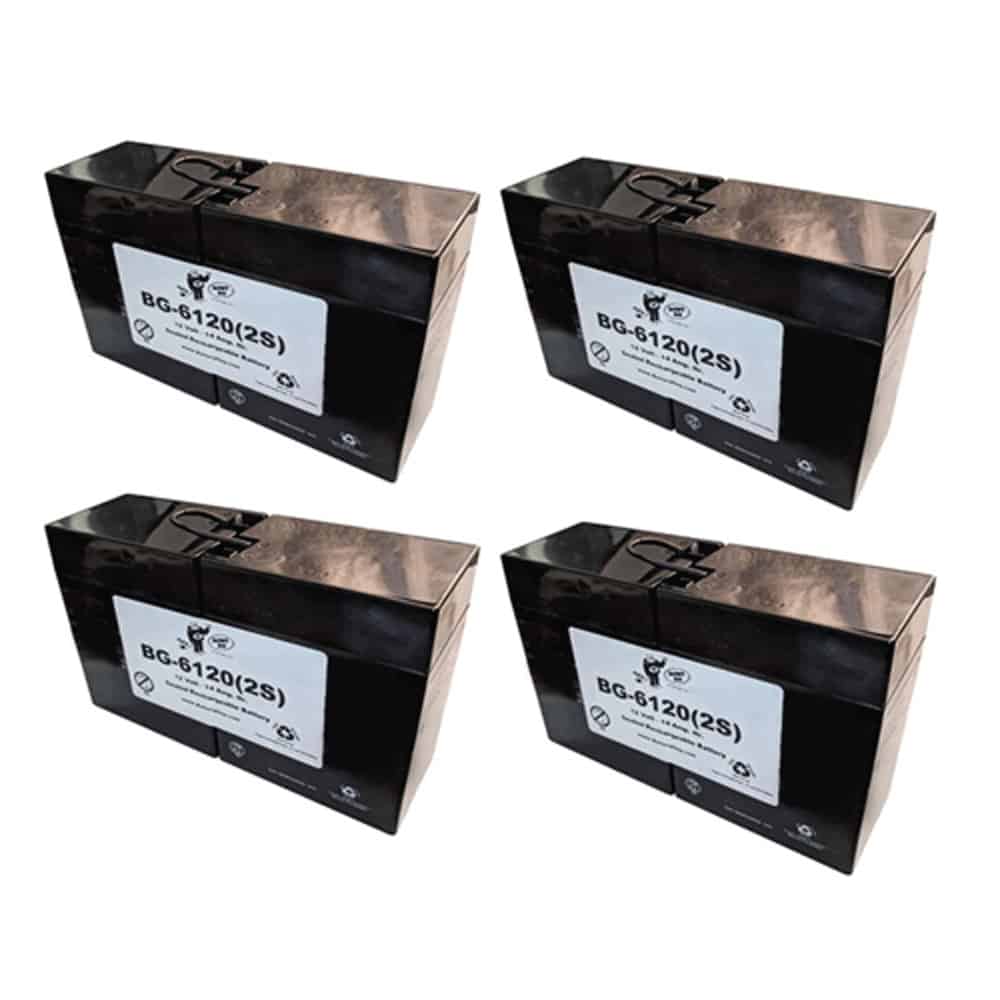 12v 14Ah Rechargeable Sealed Lead Acid (Rechargeable SLA) Battery | BG-6120(2S) (Qty of 4)