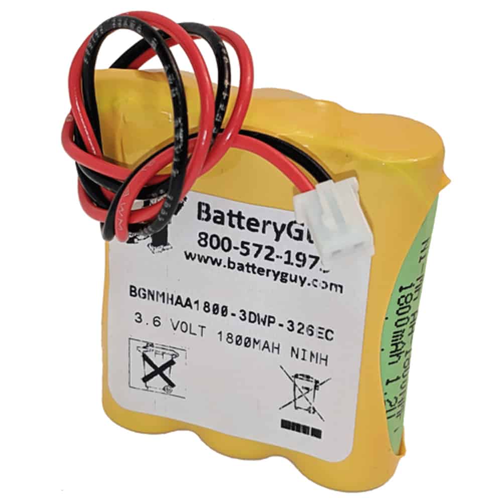 Nickel Metal Hydride Battery 3.6V 1800mAh | BGNMHAA1800-3DWP-326EC (Rechargeable)