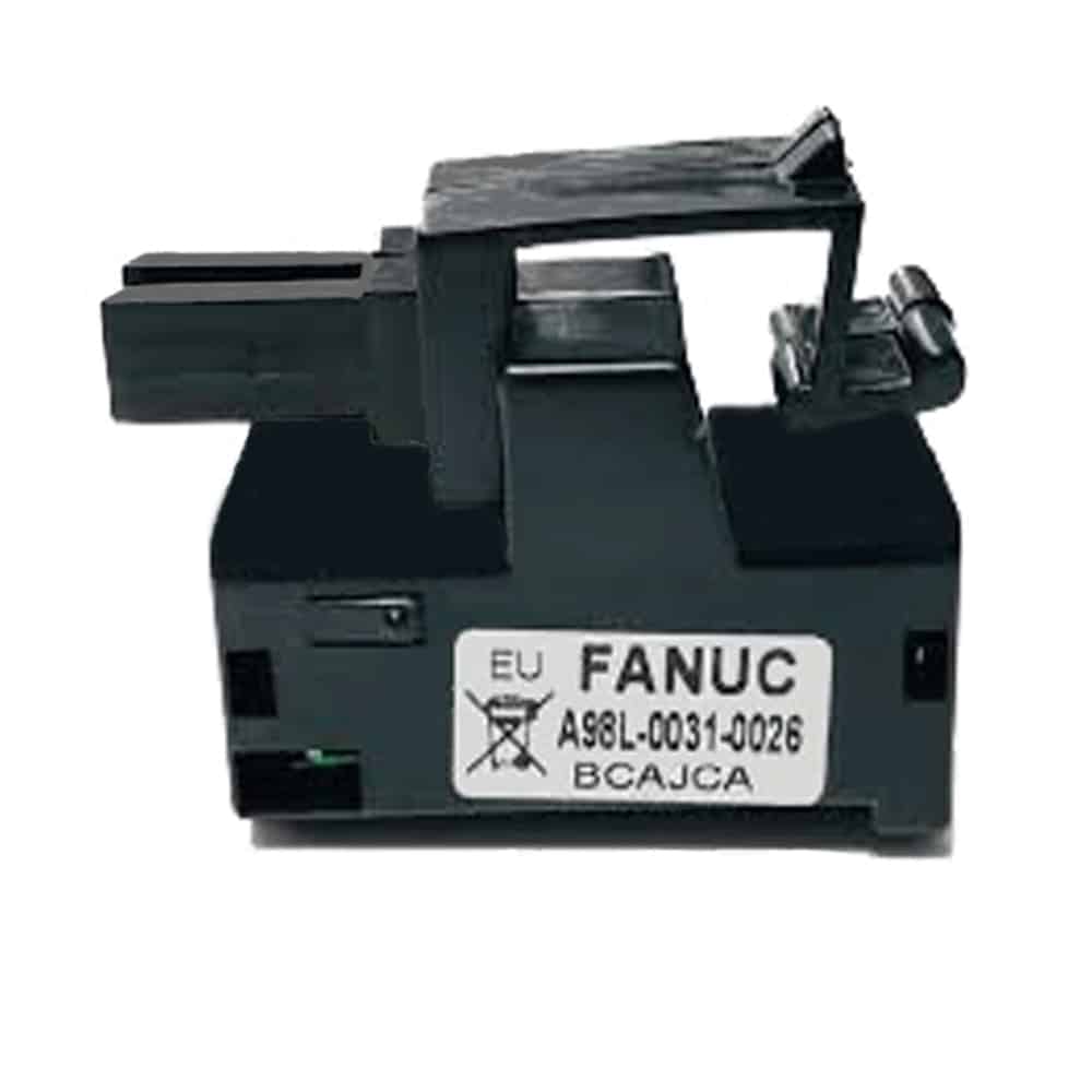 FANUC A98L-0031-0026 / A02B-0309-K102 3 Volt 3-Pin Fixed Connector Type Lithium Cartridge Hard Case Battery