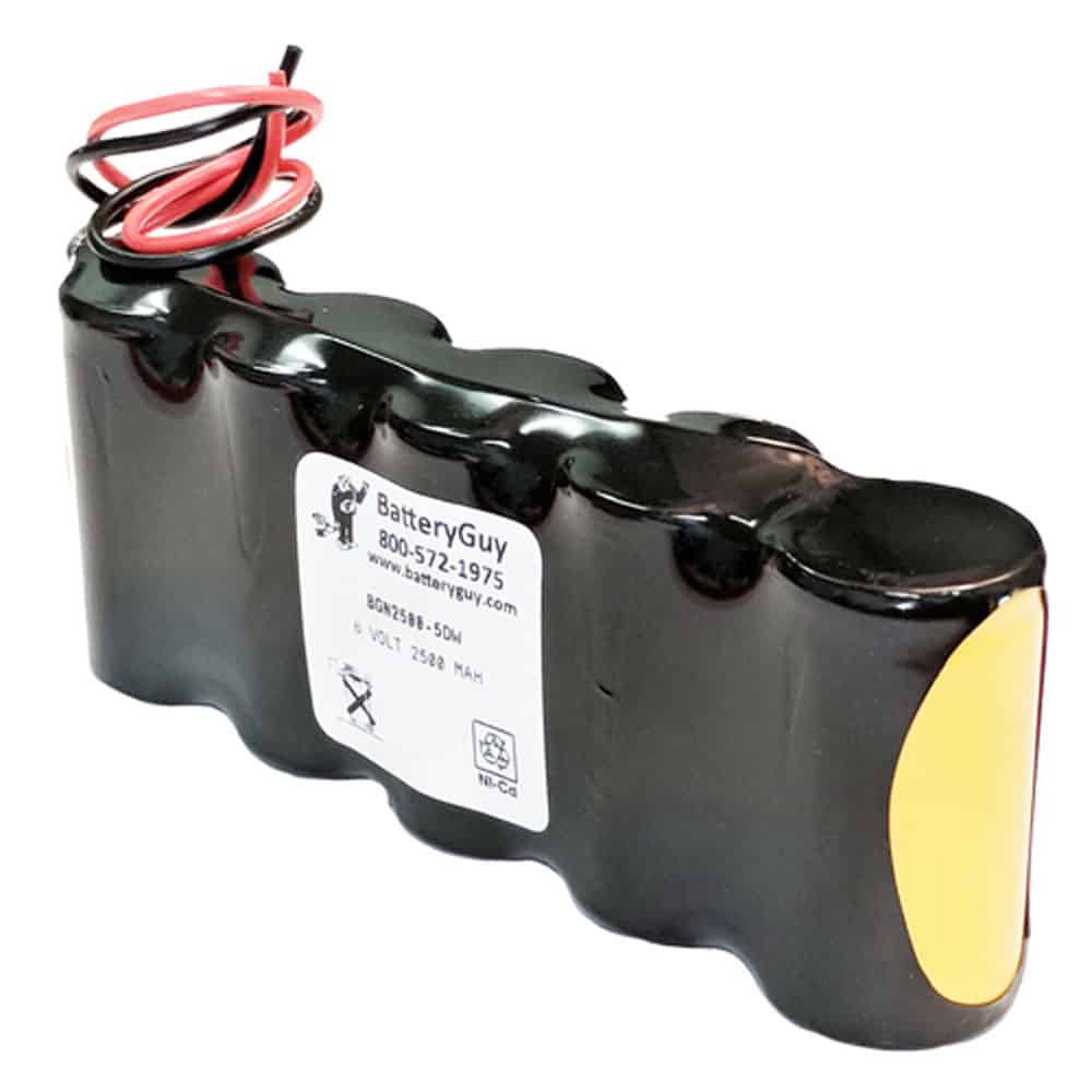 Nickel Cadmium Battery 6v 2500mah | BGN2500-5DWP (Rechargeable)