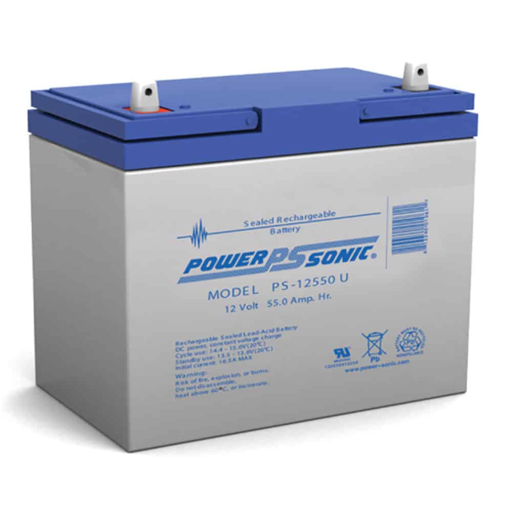 Power-Sonic PS-12550 | Rechargeable SLA Battery 12v 55ah