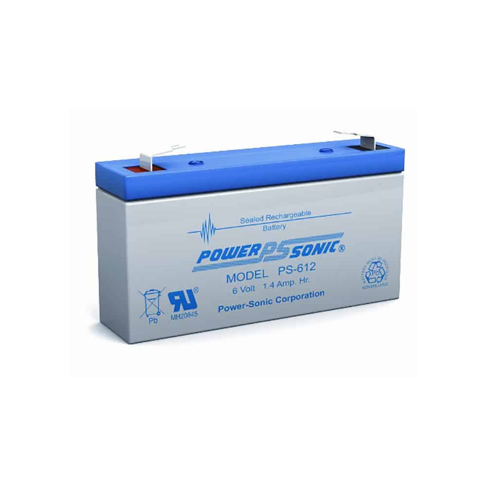 Power-Sonic PS-612 | Rechargeable SLA Battery 6v 1.4ah
