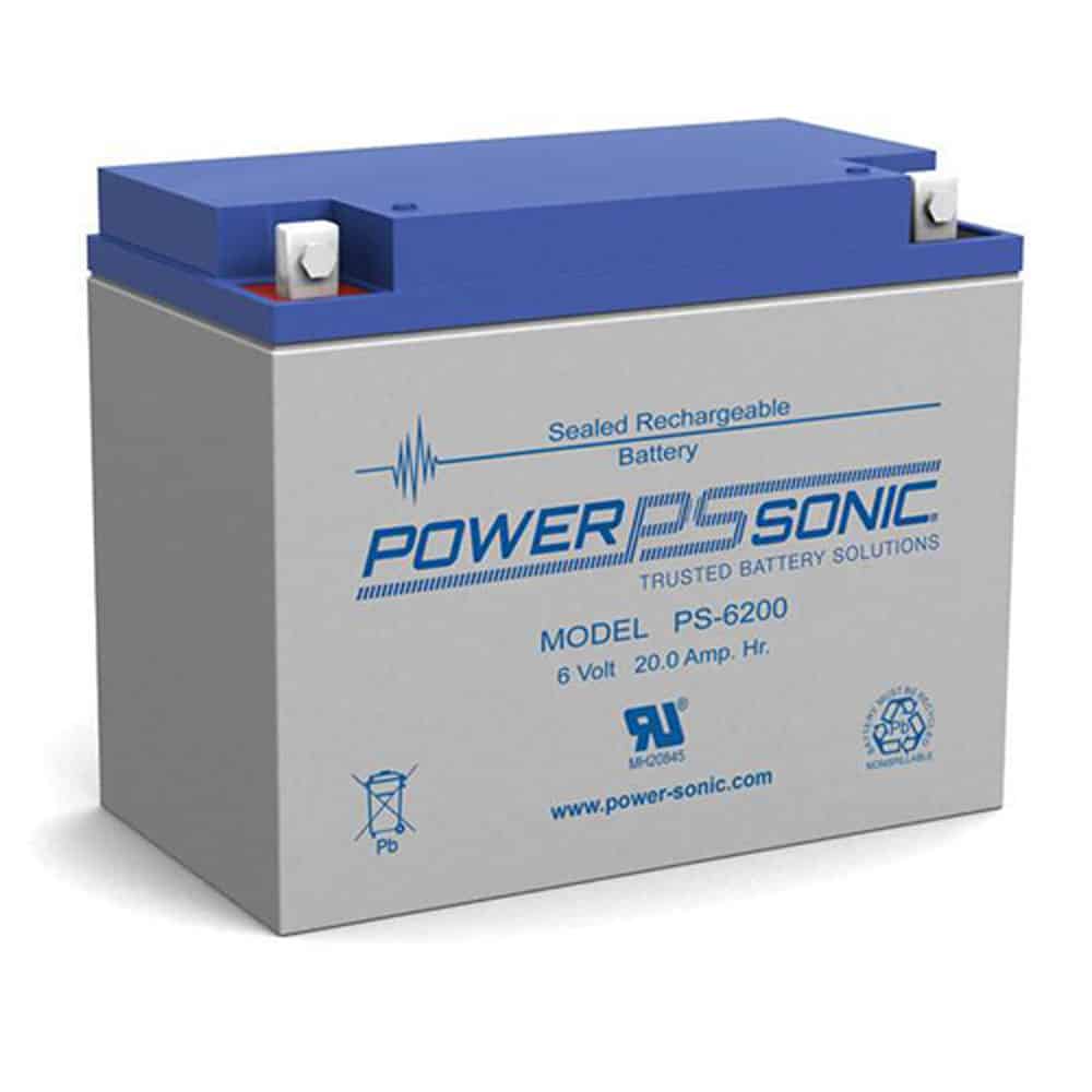 Power-Sonic PS-6200 | Rechargeable SLA Battery 6v 20ah