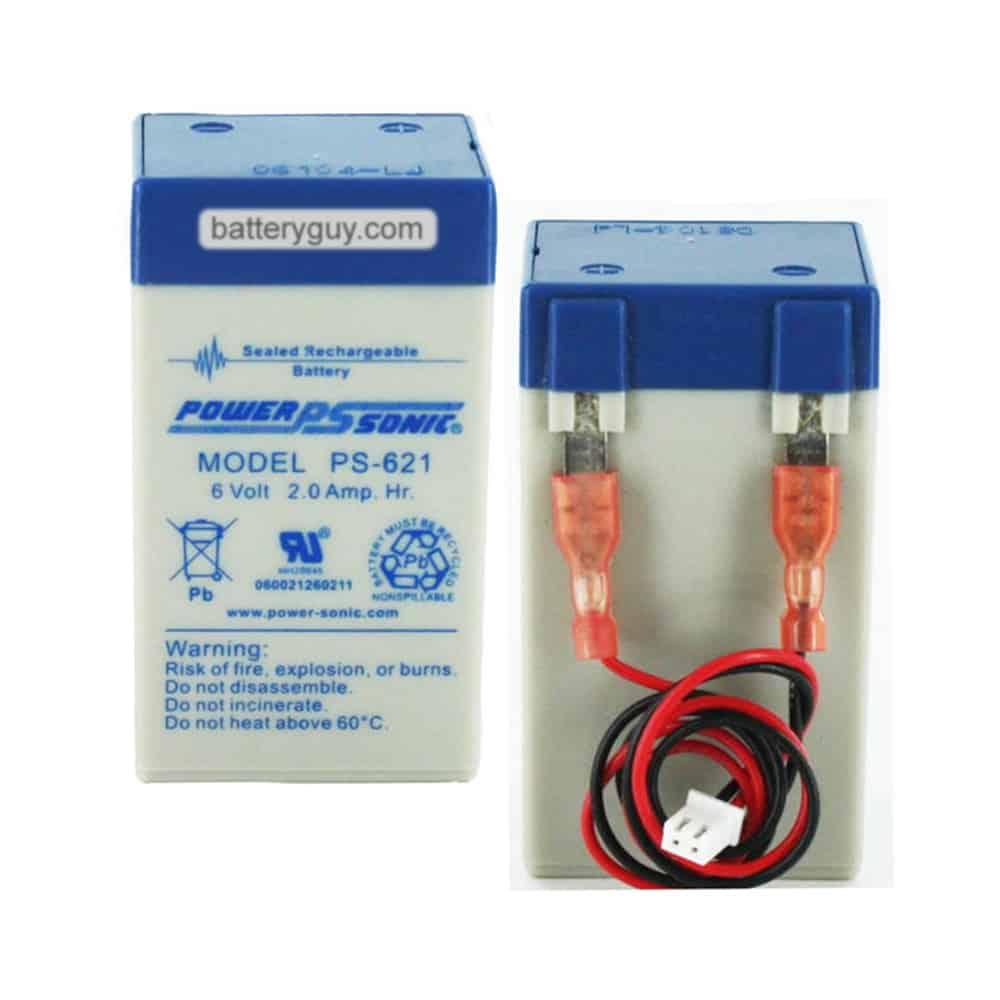 Power-Sonic PS-621 | Rechargeable SLA Battery 6v 2.0Ah