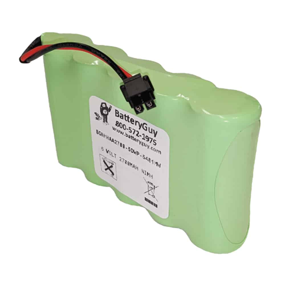 BatteryGuy 6V 2700mAh Nickel Metal Hydride Interlogix Simon XTi Alarm Panel Replacement Battery | BGNMH2700-5DWP-5481MW (Rechargeable)