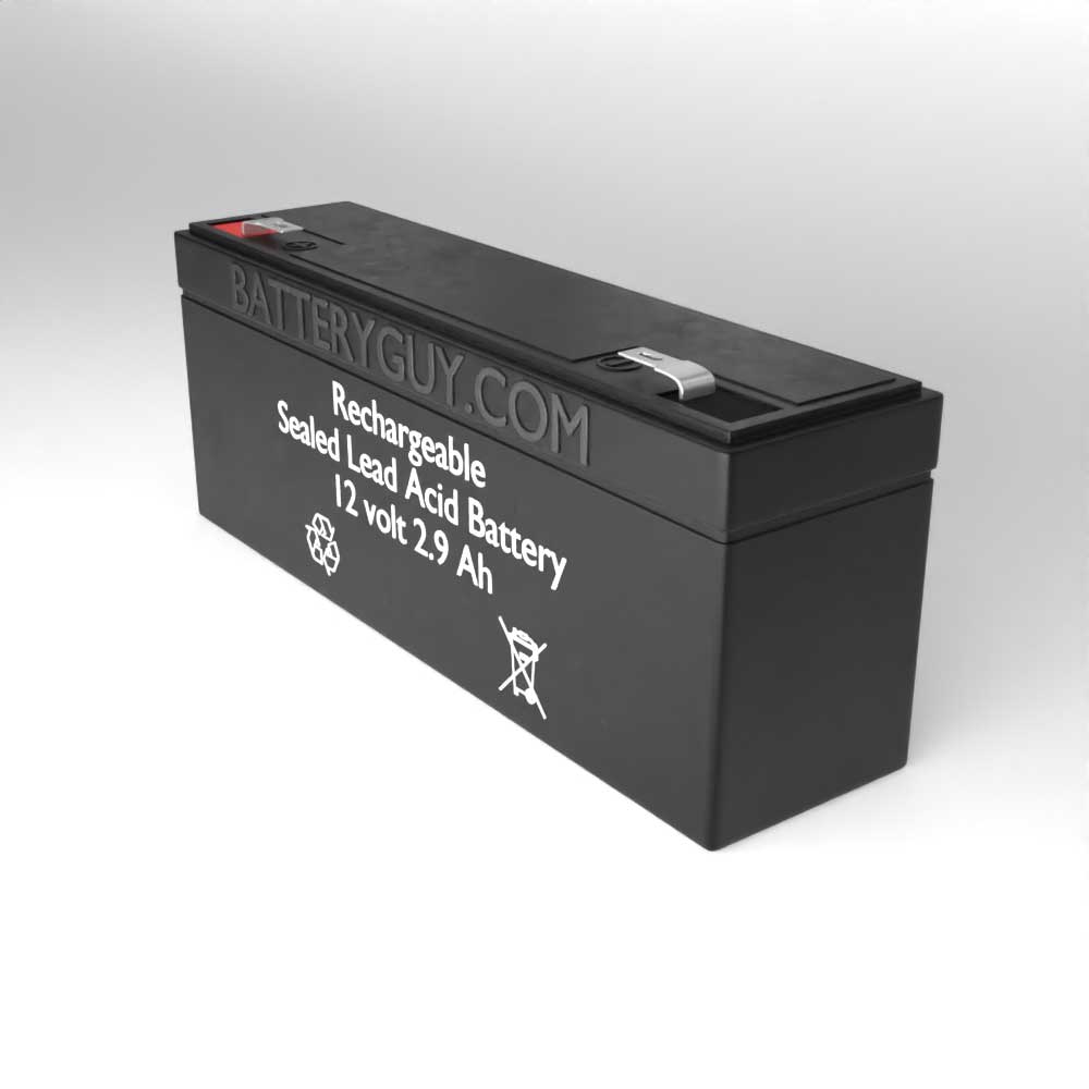 Right View - 12v 2.9Ah Rechargeable Sealed Lead Acid (Rechargeable SLA) Battery