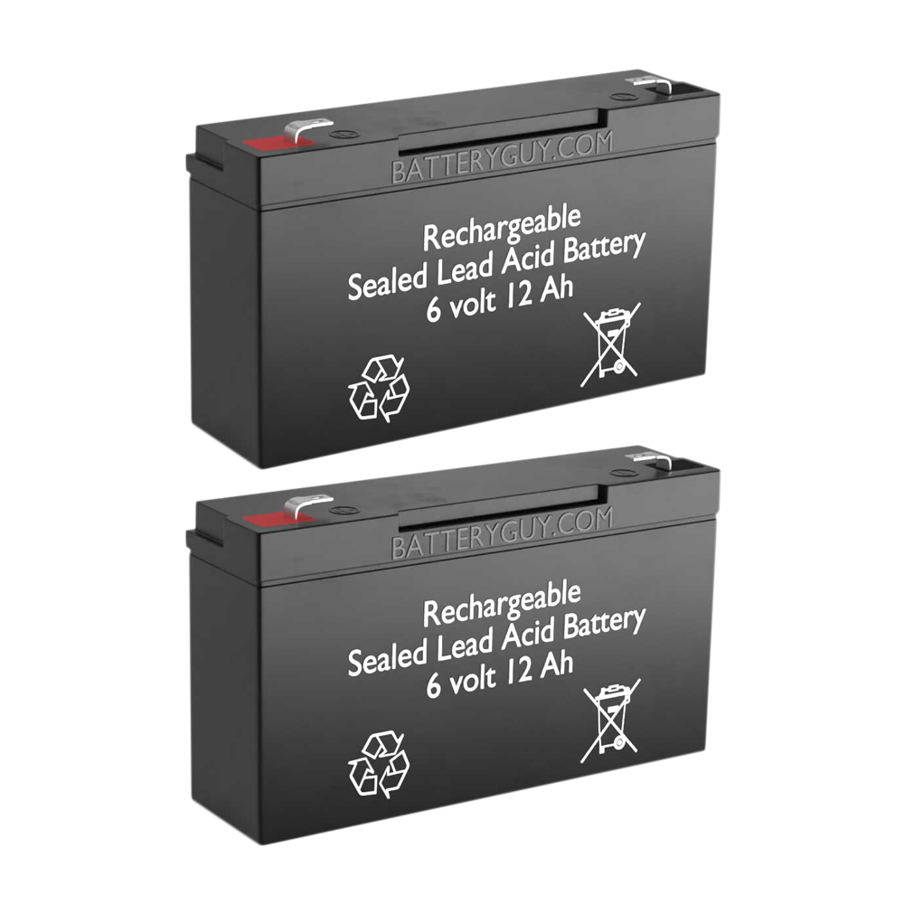 6v 12Ah High Rate Rechargeable Sealed Lead Acid Battery Set of Two